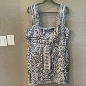 ASOS design structure pearl embellished mini dress